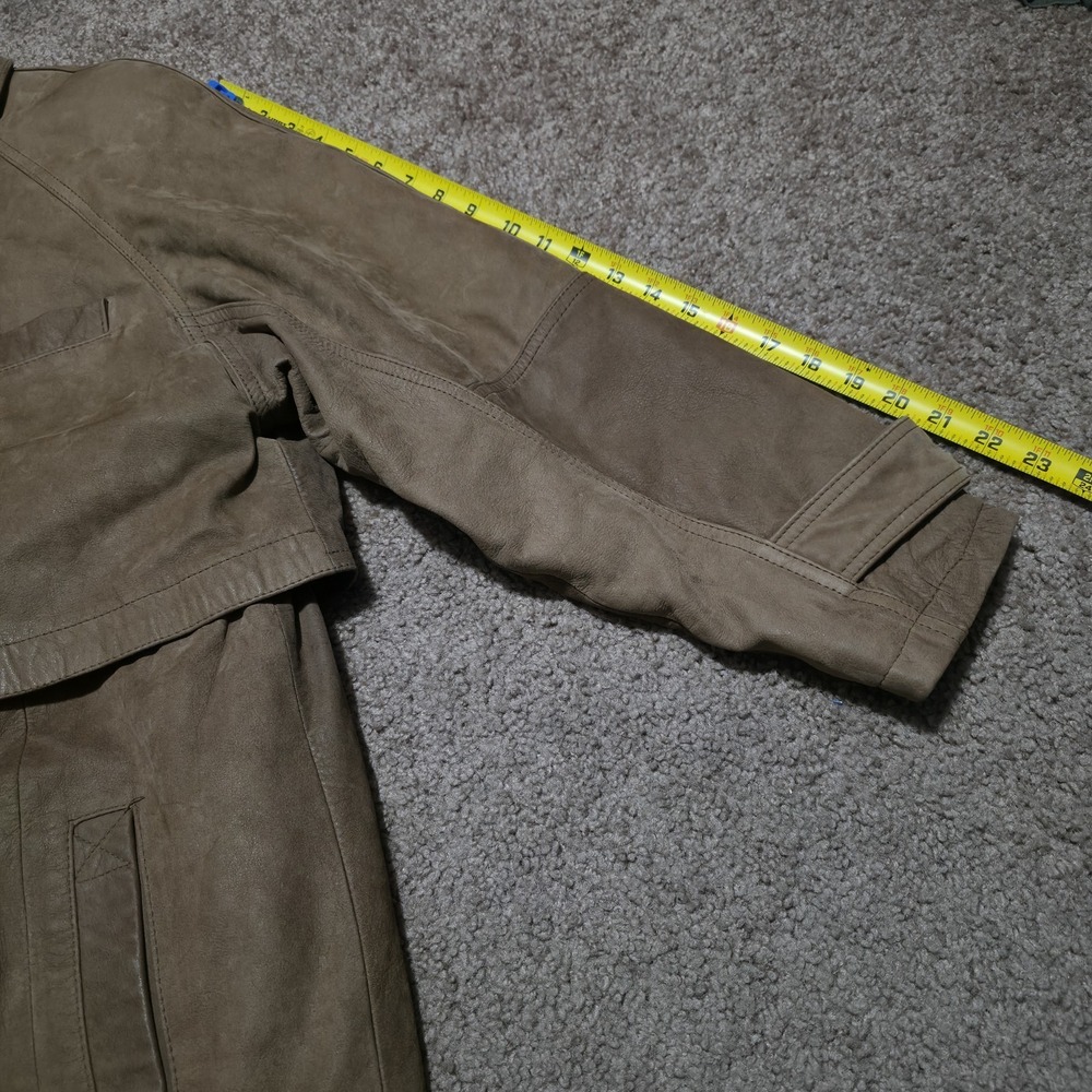 Wilsons Adventure Bound Women's Medium Trench Coat Leather Jacket Brown - Picture 14 of 14